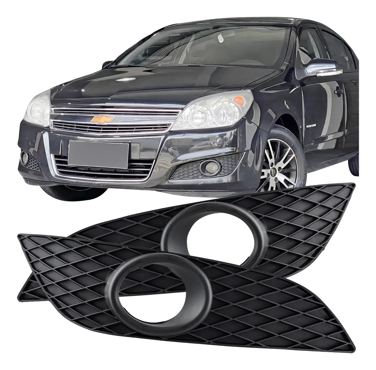 Par Grades Dianteiras Vectra 2009 2010 2011 Com Furo Milha
