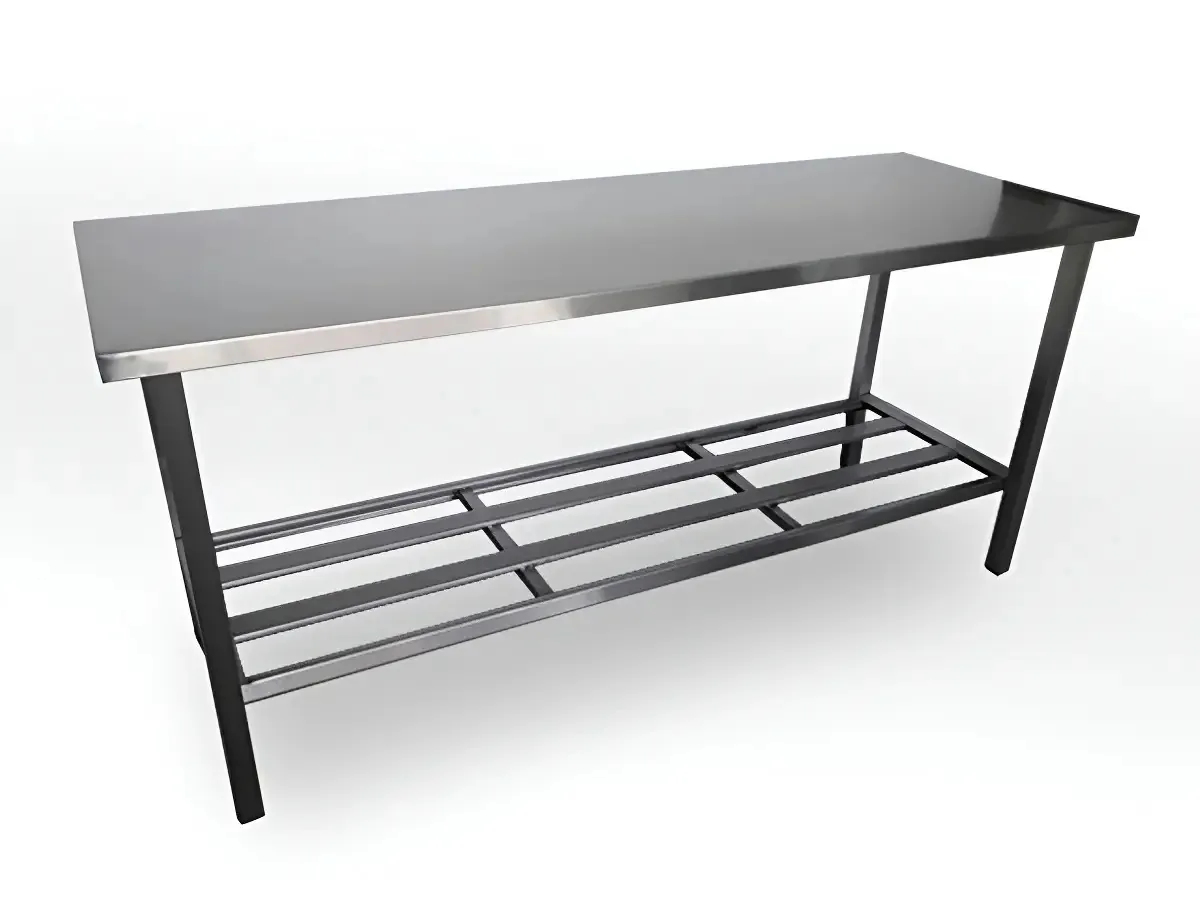 Mesa De Inox 140x70x88cm Serviço Profissional Manipulação