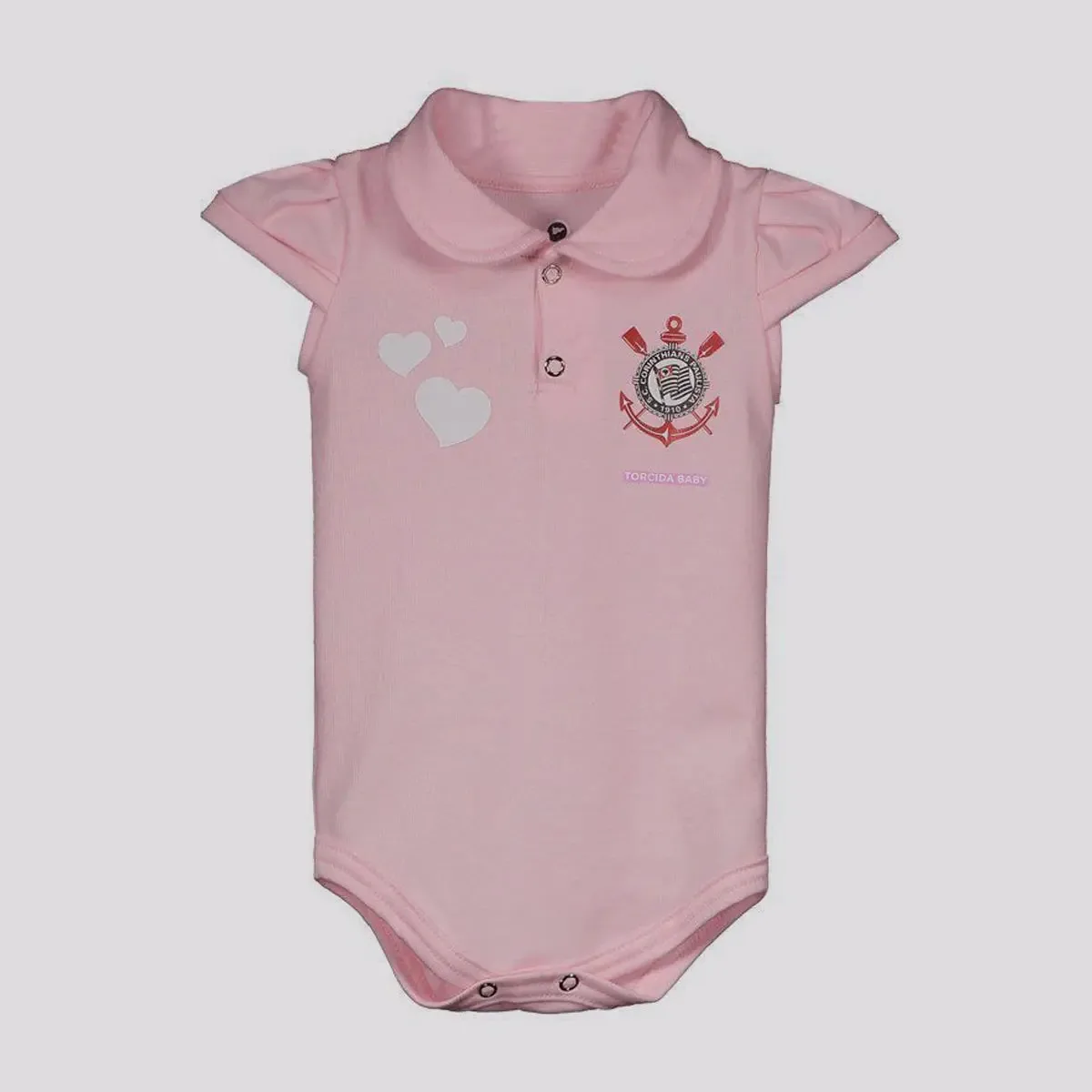 Body Polo Corinthians Rosa Tamanho Xg