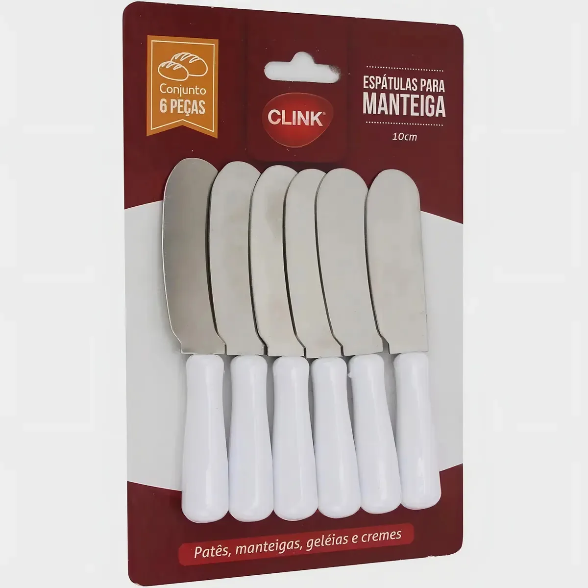 Kit 6 Espatula Manteiga Aco Inox Cl