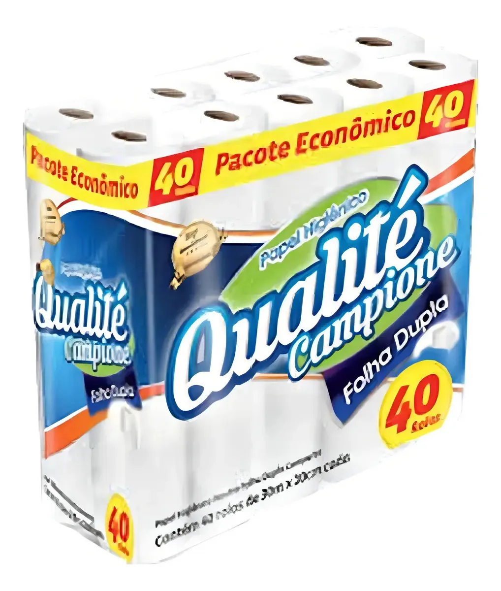 Papel Higiênico Qualite Campione Folha Dupla 30m 40 Unidades