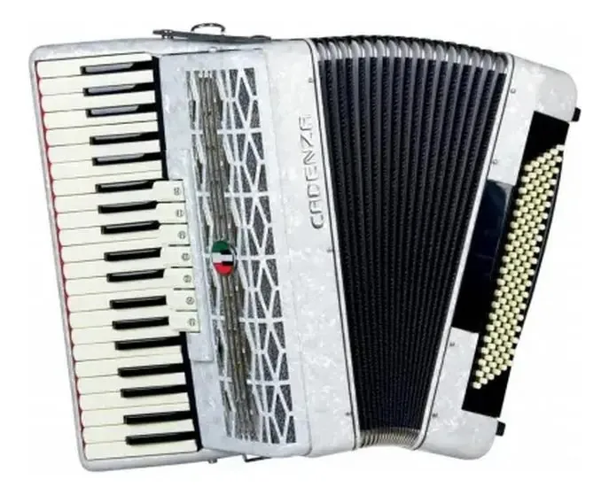Acordeão Cadenza 120 Baixos 41 Teclas Branco CD120/41 Piano