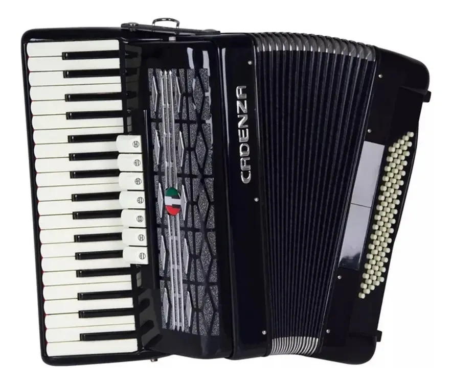 Acordeon Cadenza 80 Baixos Cd80/37 Preto C/bag