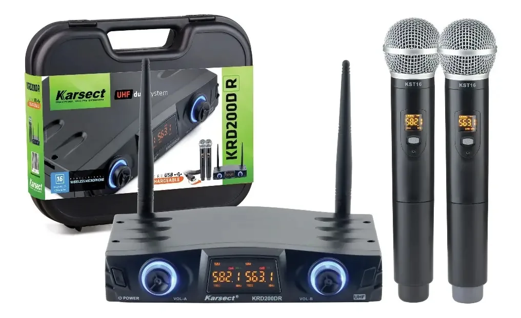 Microfones Karsect KRD200DR Unidirecional Recarregável