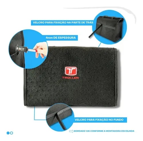 Bolsa De Ferramentas Para Carro Premium 37cm Emborrachada Cor Puma