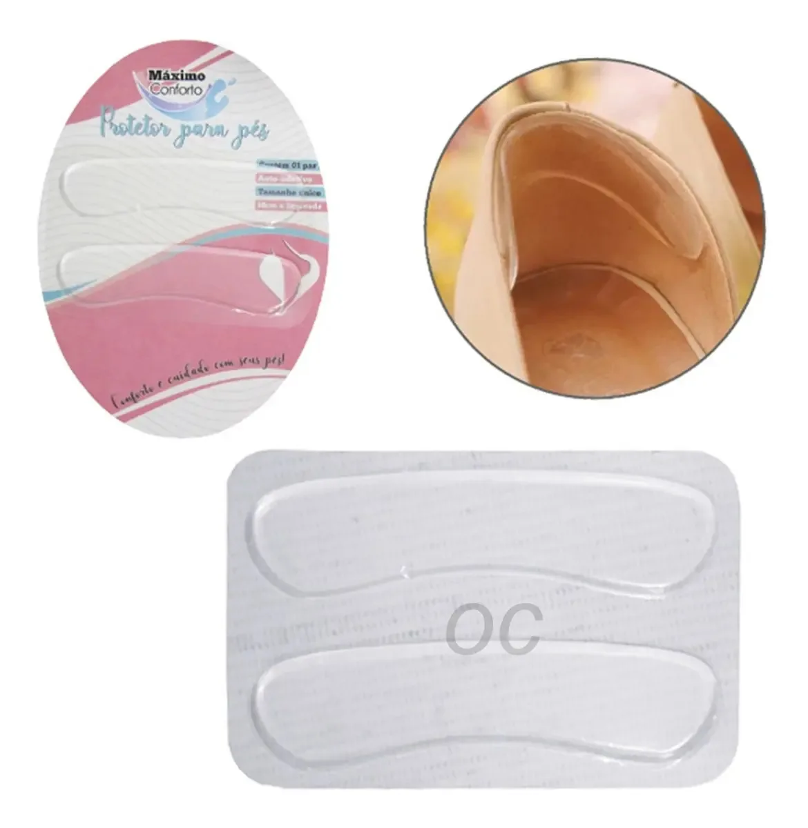 Protetor Para Calcanhar (tendão) De Silicone Com 2 Pecas