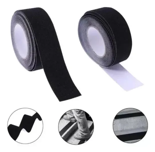 Fita Antiderrapante Adesiva 2,5cm X 5m Piso Cor Preta