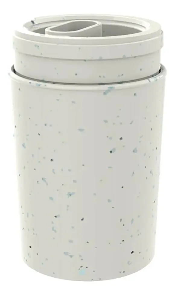 Porta Escova De Dentes Stone Crippa Banheiro Pia Lavabo Cinz