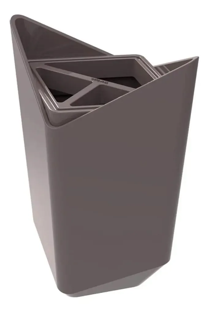 Porta Escova De Dentes Cinza Tornado Prisma Crippa Banheiro