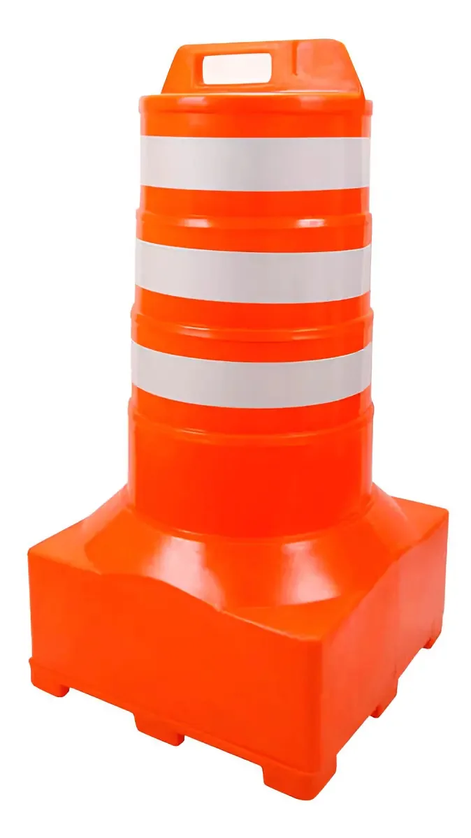 Conão Laranja Plastcor com Fitas Refletivas Base Quadrada 6,5kg
