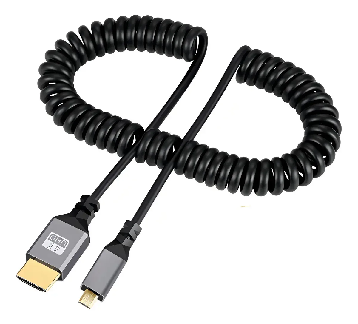 Cabo Hdmi Para Micro Hdmi Espiral Enrolado 50cm/1m +