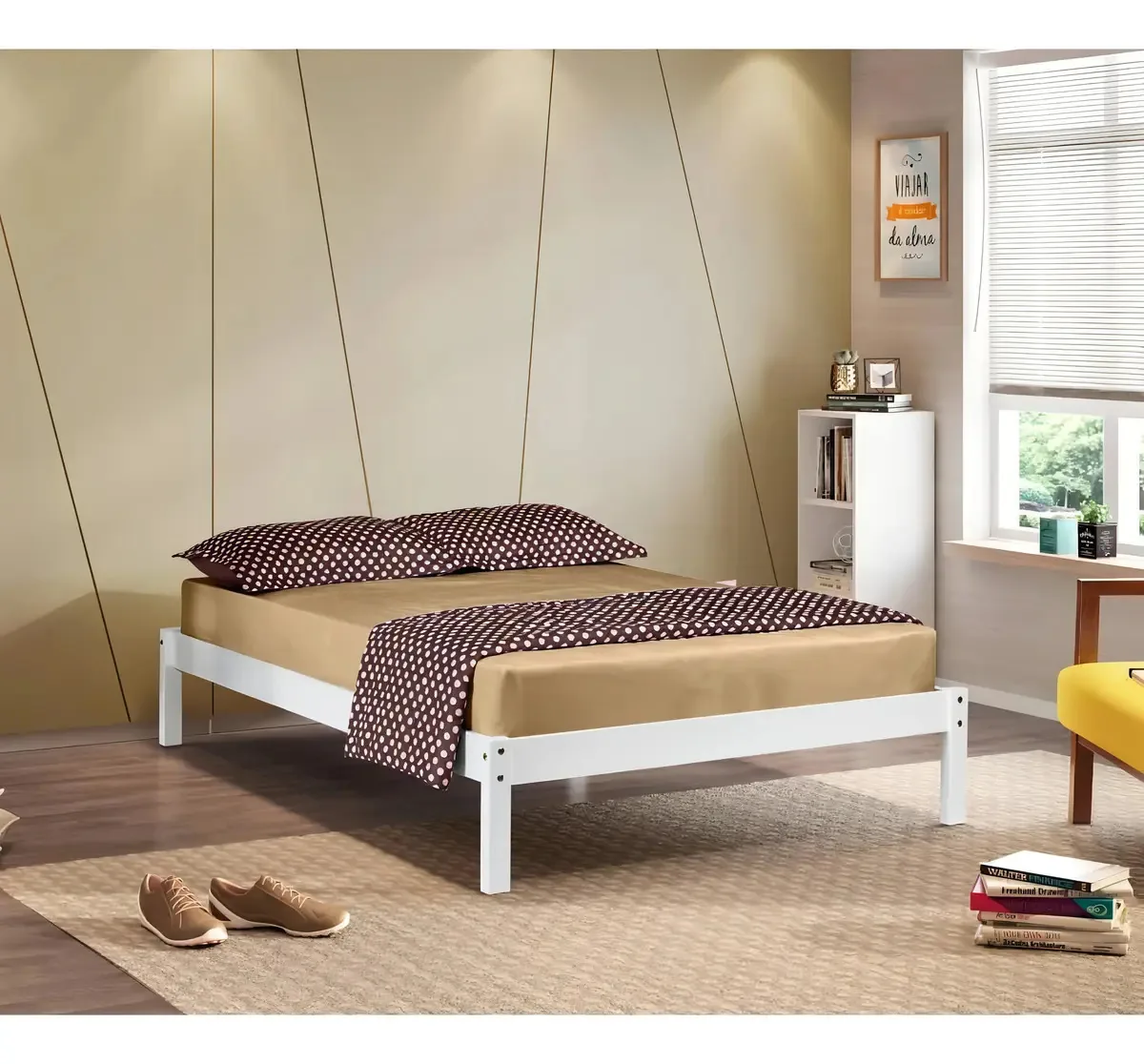 Cama Casal Prime Iii Branco - Casatema