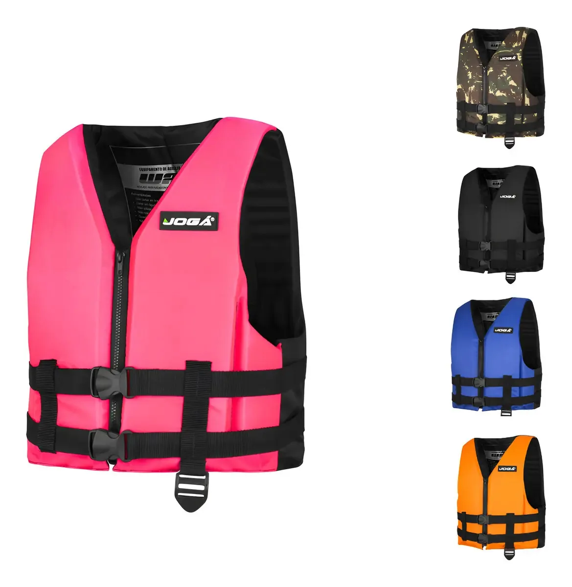 Colete Salva Vidas Adulto Piscina Wave Jogá Até 90kg Cor Rosa