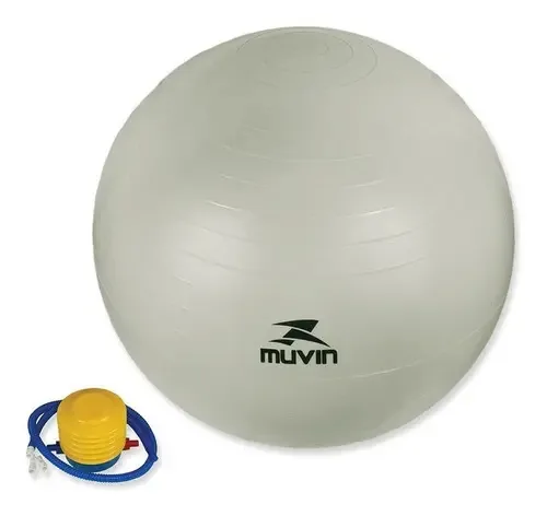 Bola Pilates Fitball Com Bomba Muvin - 85cm - Cinza