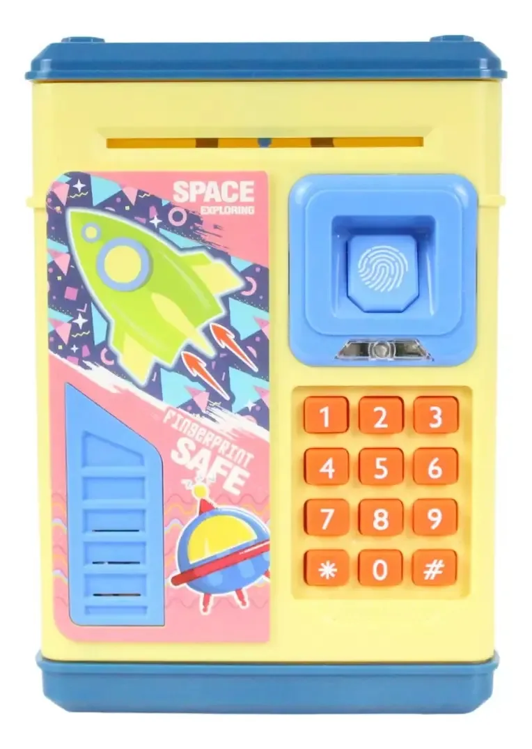 Cofre Eletrônico Infantil Pci Cofres Digital Senha Led Amarelo