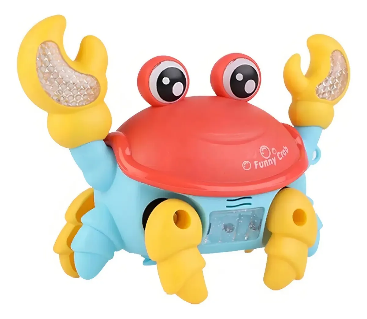 Brinquedo Caranguejo Com Led Música Bebê Rastejante Fujão