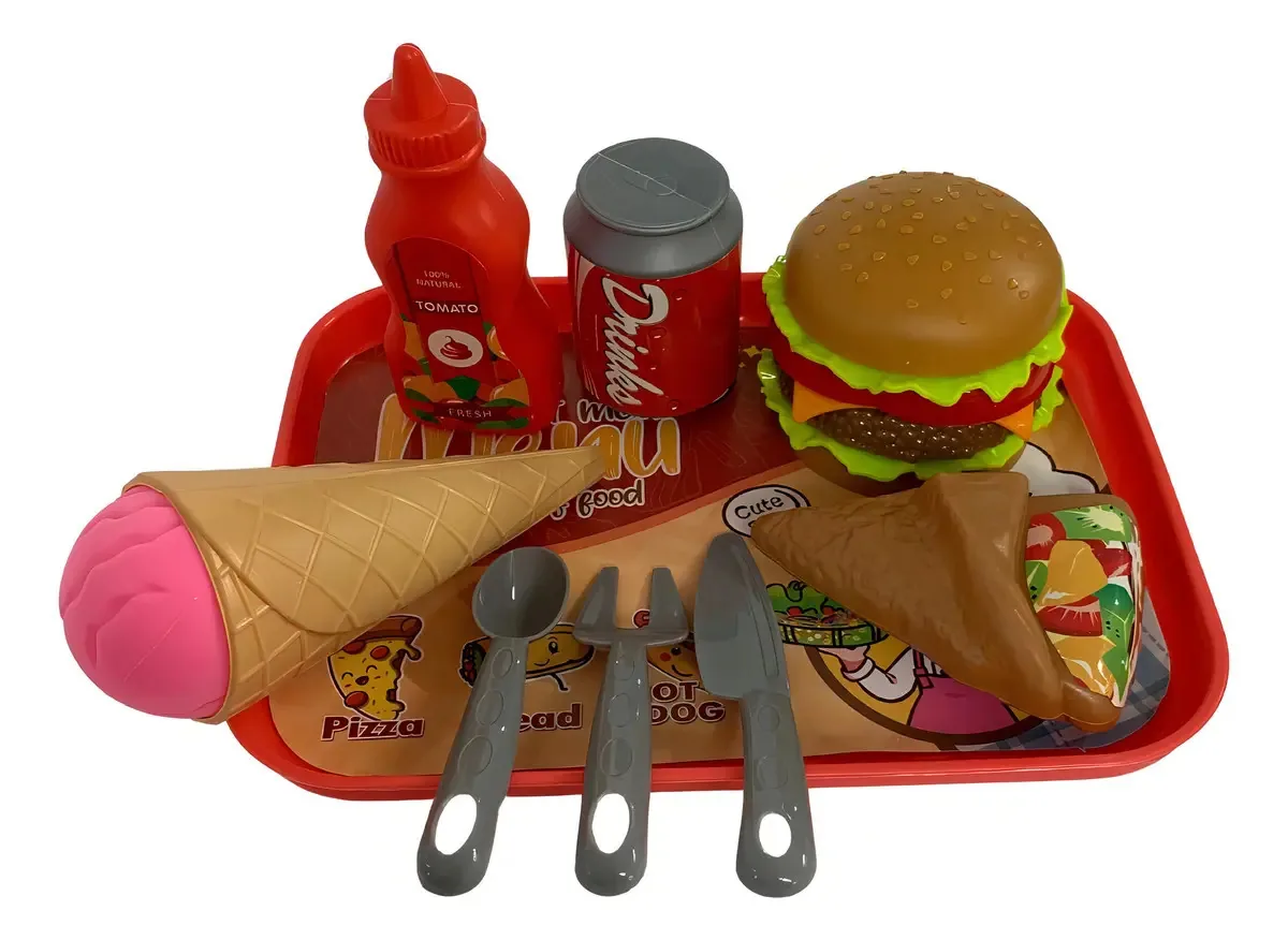 Brinquedo Kit Fast Food Infantil 08 Peças - Vencedor