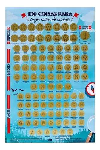 Pôster Raspadinha 100 Coisas Para Fazer Antes De Morrer