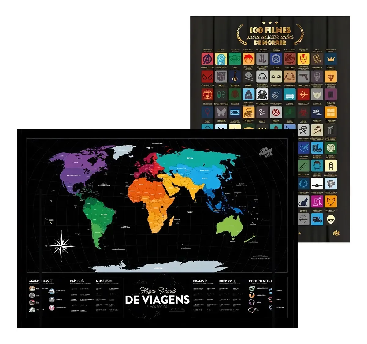 Pôster Raspadinha Viagens: Mapa-mundi + Filmes