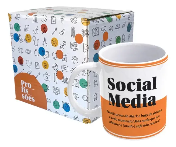 Caneca de Porcelana para Social Media - Desembala