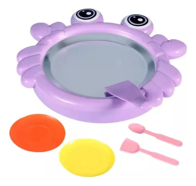 Máquina de Sorvete Patinho JBOY Chapa Brinquedo Lilás para Crianças