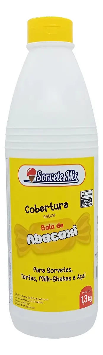 Cobertura Para Sorvetemix Bala Abacaxi Ello Bi 1,3 Kg