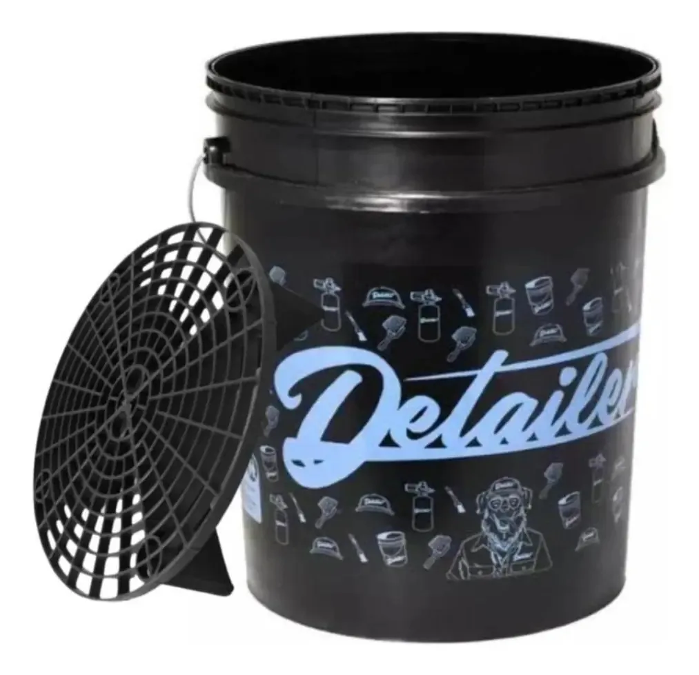 Balde De Lavagem Com Separador Preto E Azul 19l Detailer