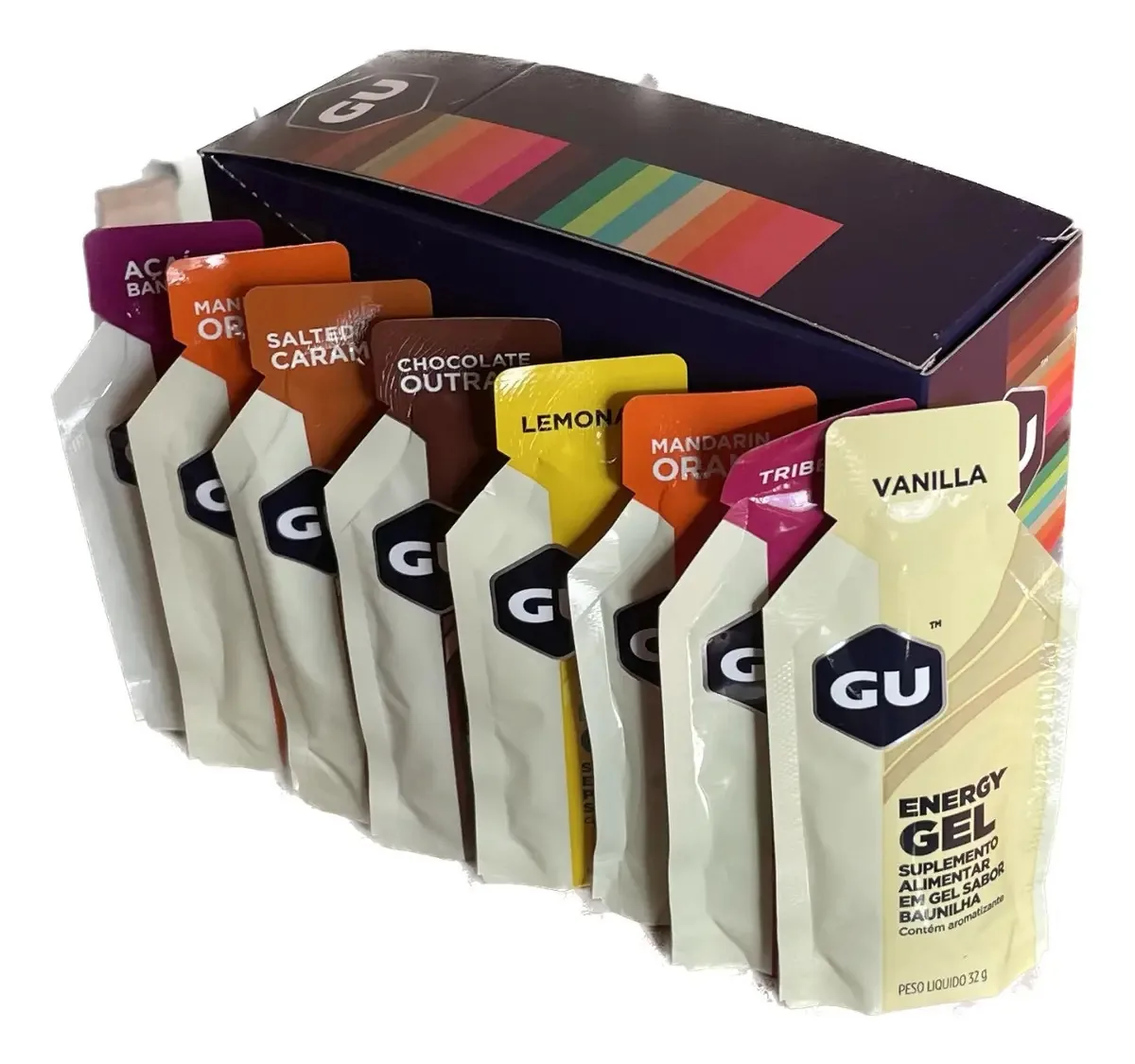 Gel Gu Energy Caixa Com 12 Sachês - Selecione Sabores!!! Sabor Multisabor