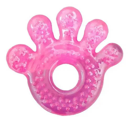 Mordedor Infantil Mãozinha Macio Rosa Dentição Para Bebê
