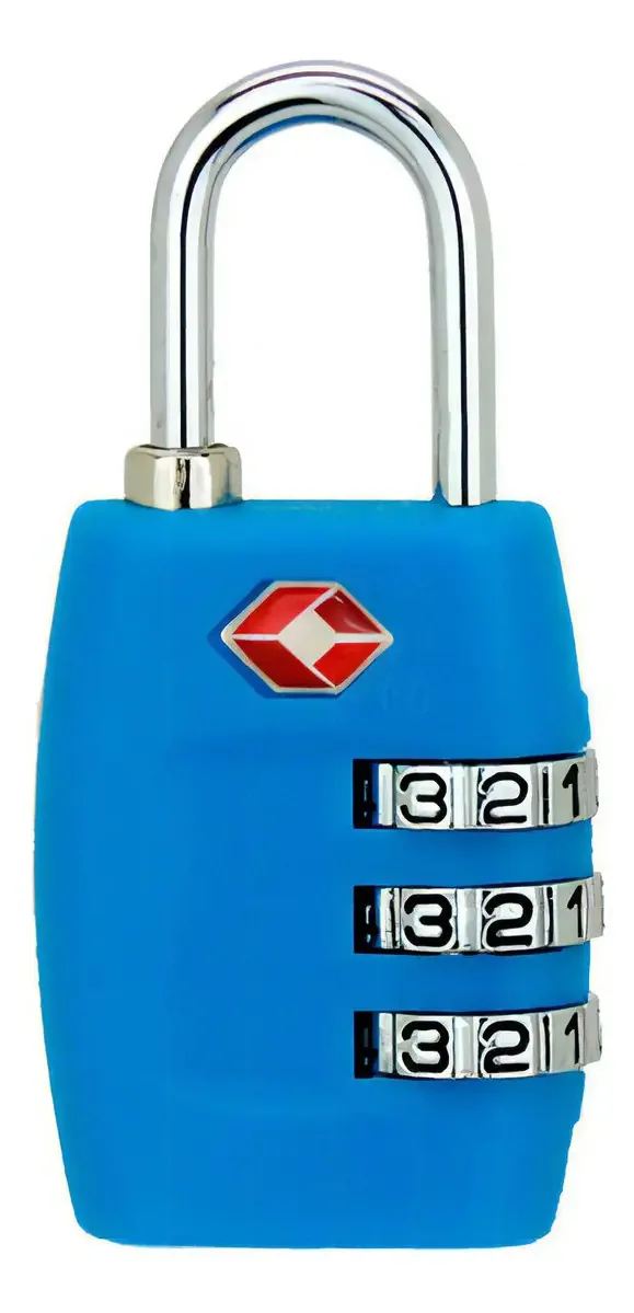 Cadeado 30mm Senha 3 Digitos Tsa Monaliza Cor Azul