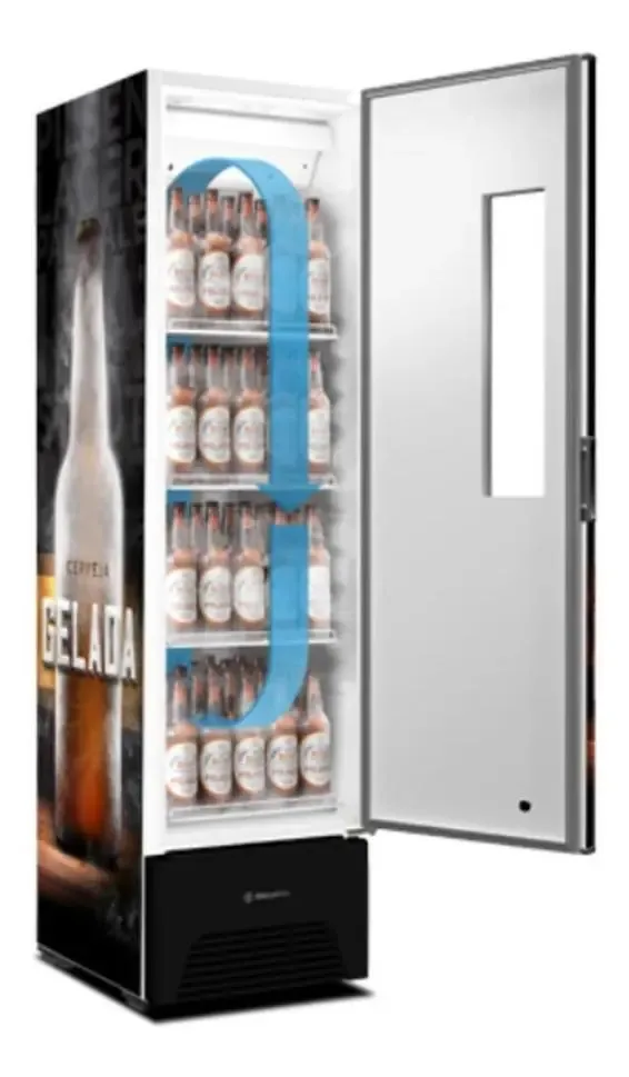 Cervejeira Expositor 287l Vn28fp Optima Top Metalfrio Cor Preto