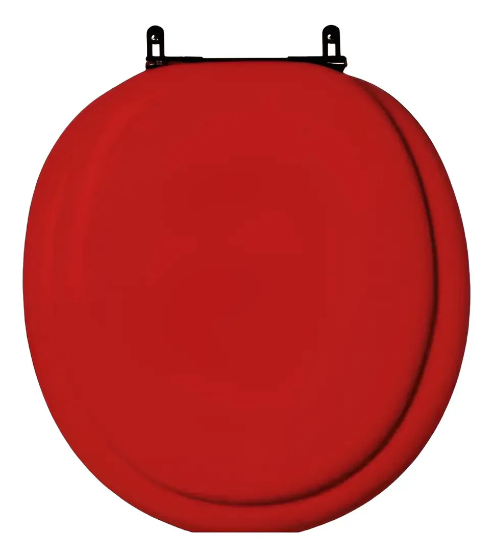 Assento Oval Almofadado Cor Vermelho