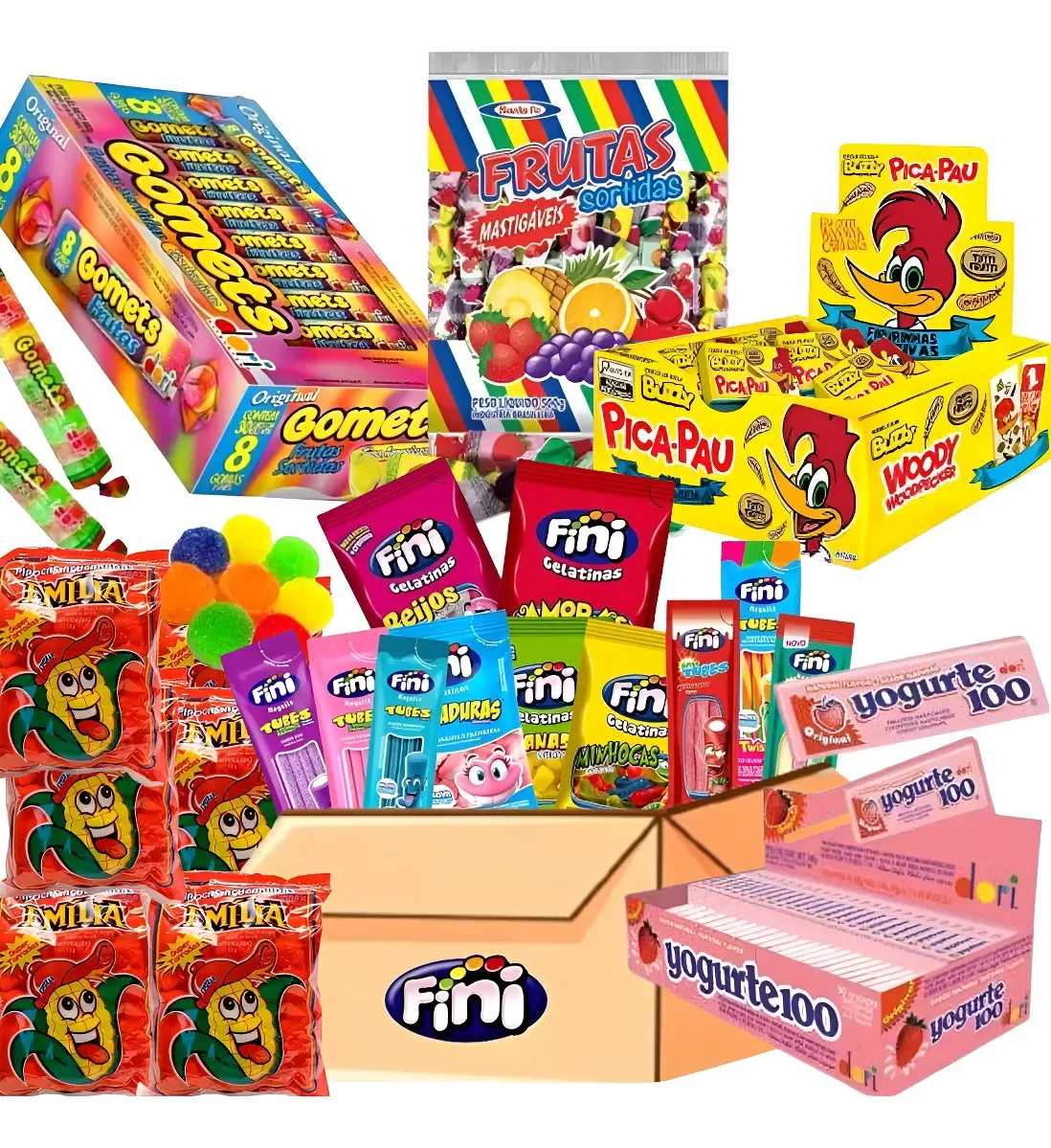Kit Doces 50 Sacolinhas Surpresa Guloseimas Festa Infantil