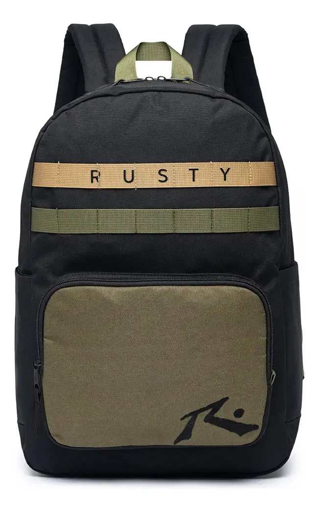 Mochila Masculina Husty Impermeável Viagem Passeio Cor Preto/marrom Desenho Do Tecido Lisa