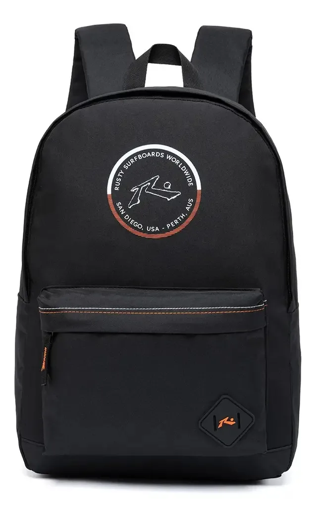 Rusty Escolar Passeio Reforçada Viagem Cor Preto Desenho Do Tecido Lisa