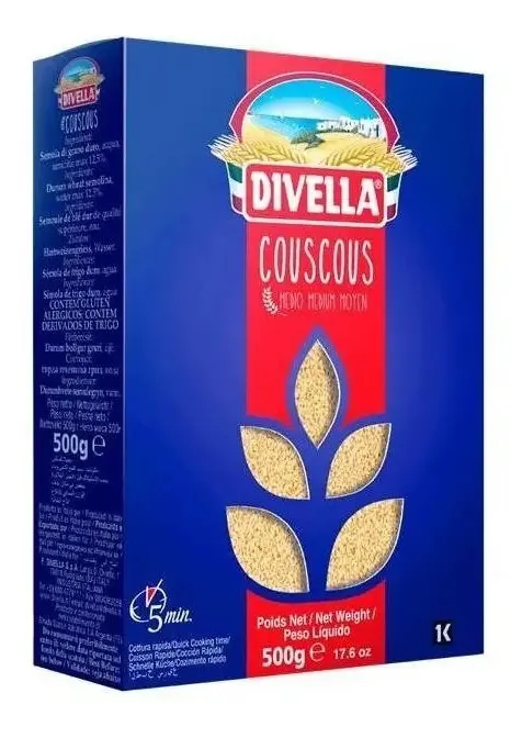 Couscous Italiano Divella 500g Cuscus Marroquino Premium