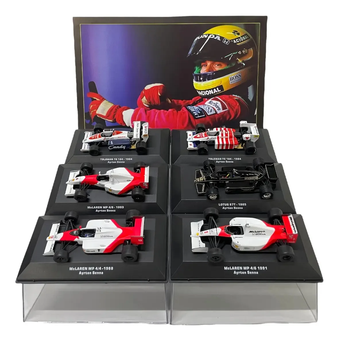 Combo 06 Miniaturas De Carros Do Ayrton Senna 1:43 +