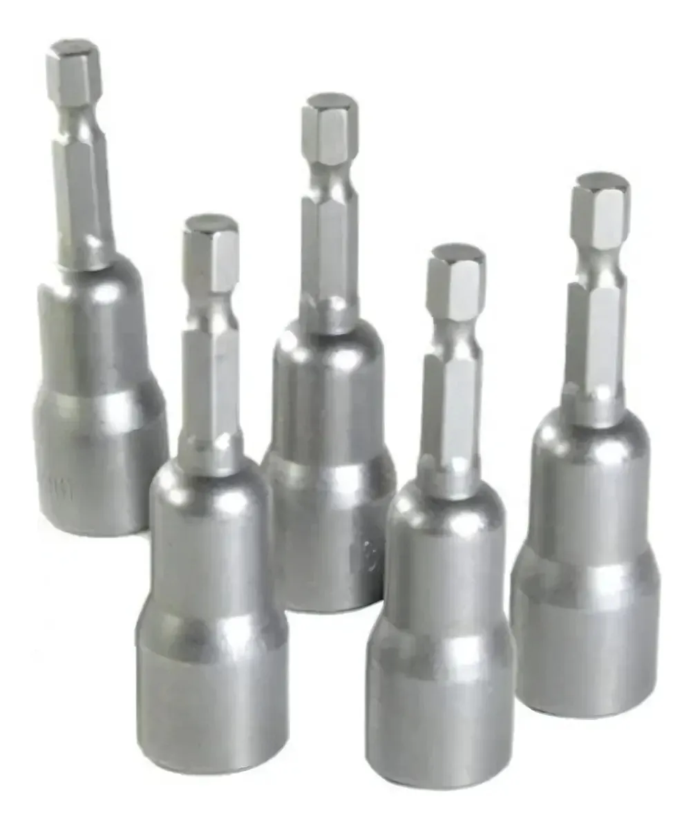 Soquete Canhão Parafusadeira Magnético 12mm 5 Unidades