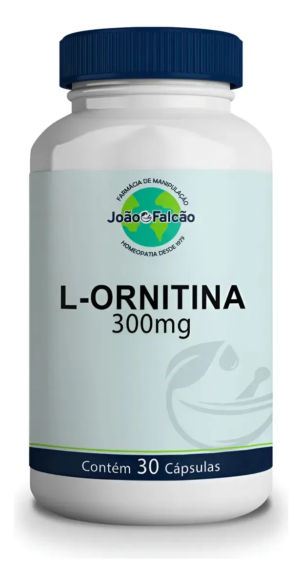 Aminoácido L-Ornitina 300mg Farmácia João Falcão Vegano Sem Sabor