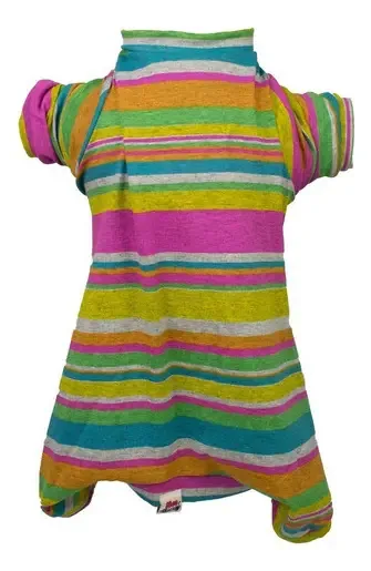 Pijama Em Viscolycra P Para Cachorro E Gato Cor Rainbow