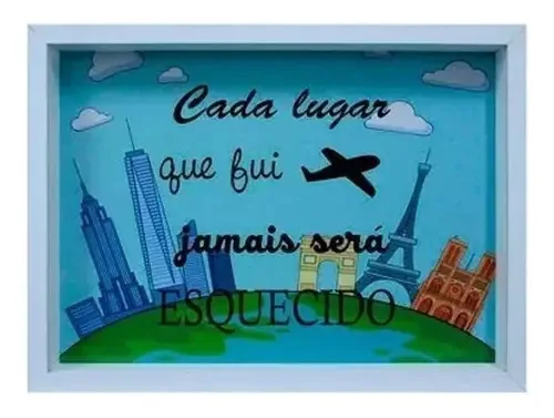 Quadro Porta Ticket Colecionar Passagens Entradas Cada Lugar