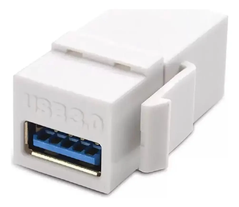 Conector Emenda Tomada Padrão Keystone Usb 3.0 Branco