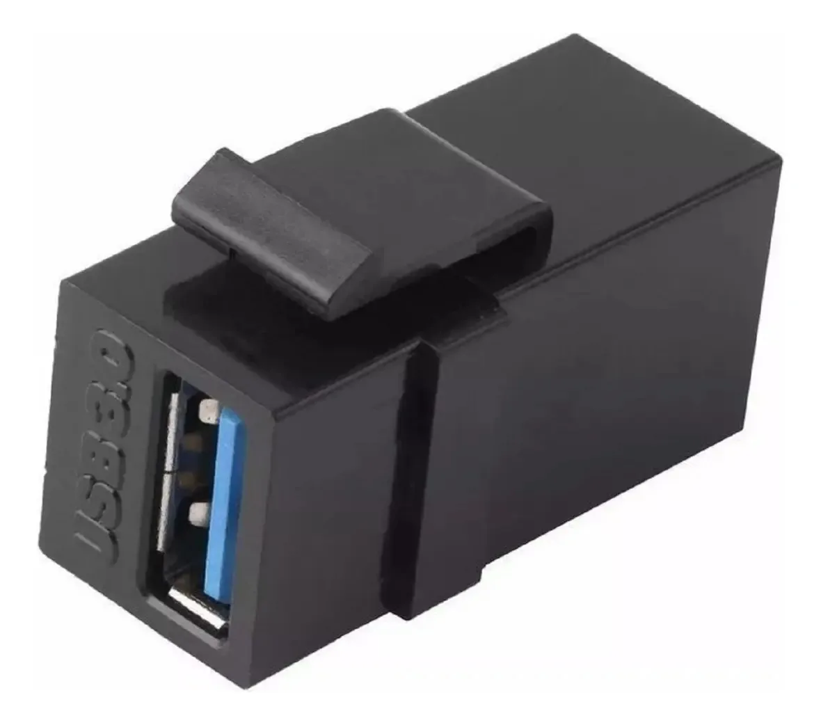 Conector Emenda Tomada Padrão Keystone Usb 3.0 Preto