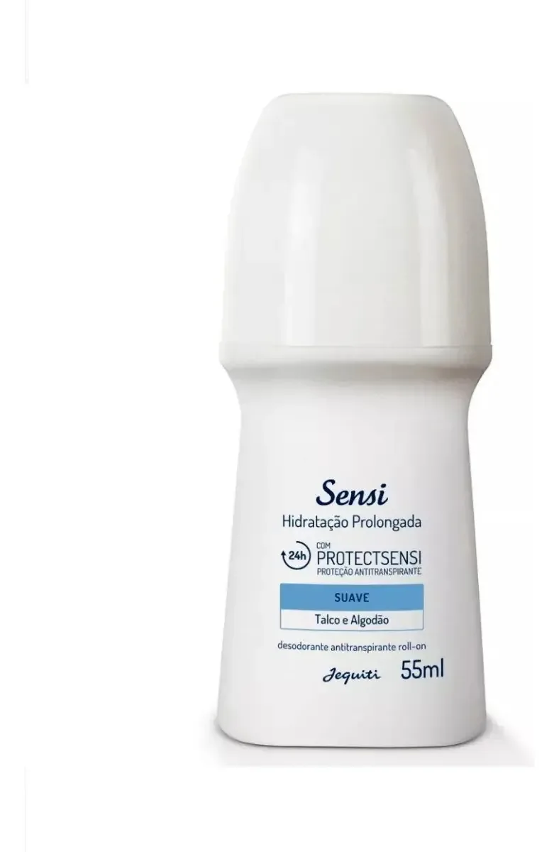 Desodorante Antitranspirante Roll-on Sensi Suave Jequiti Fragrância Talco e Algodão