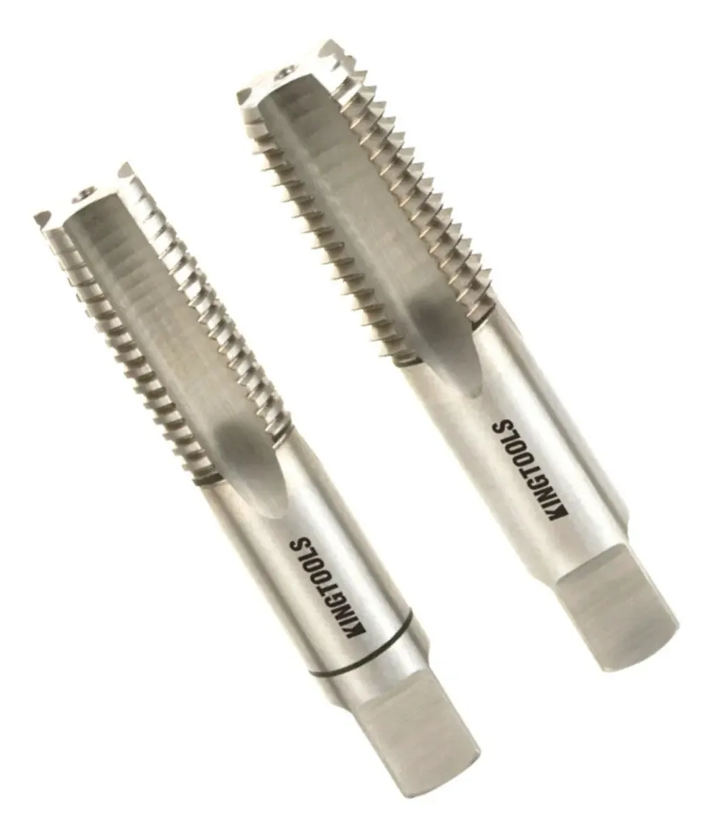 Jogo de Machos King Tools M6x1 para Aço Rápido (HSS)