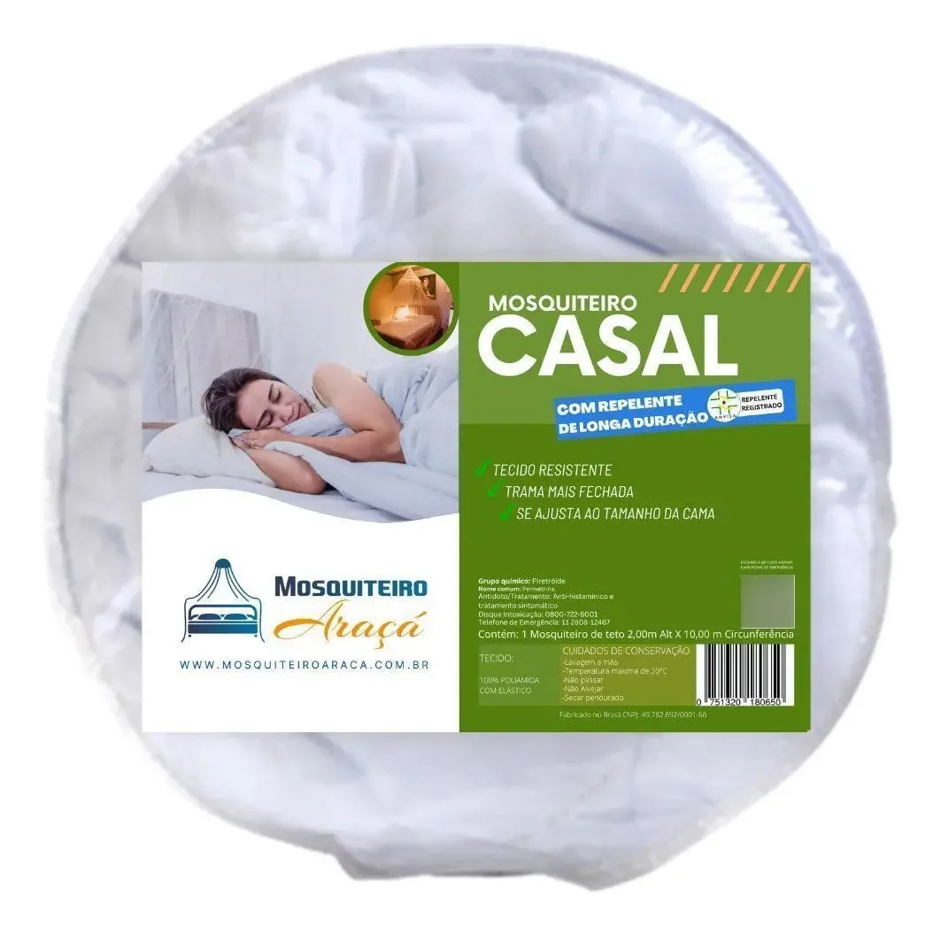 Mosquiteiro Casal Com Repelente Piretróide
