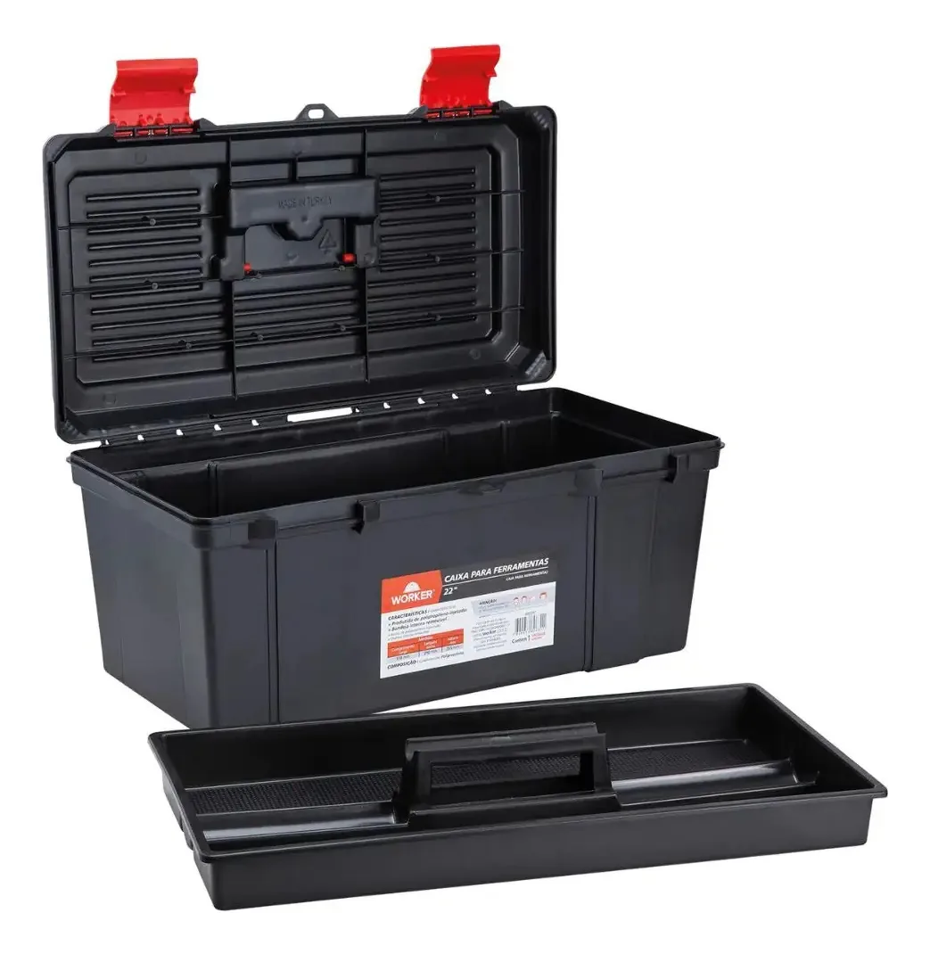 Caixa Para Ferramentas 22 Polegadas Worker - 882097 Cor Preto