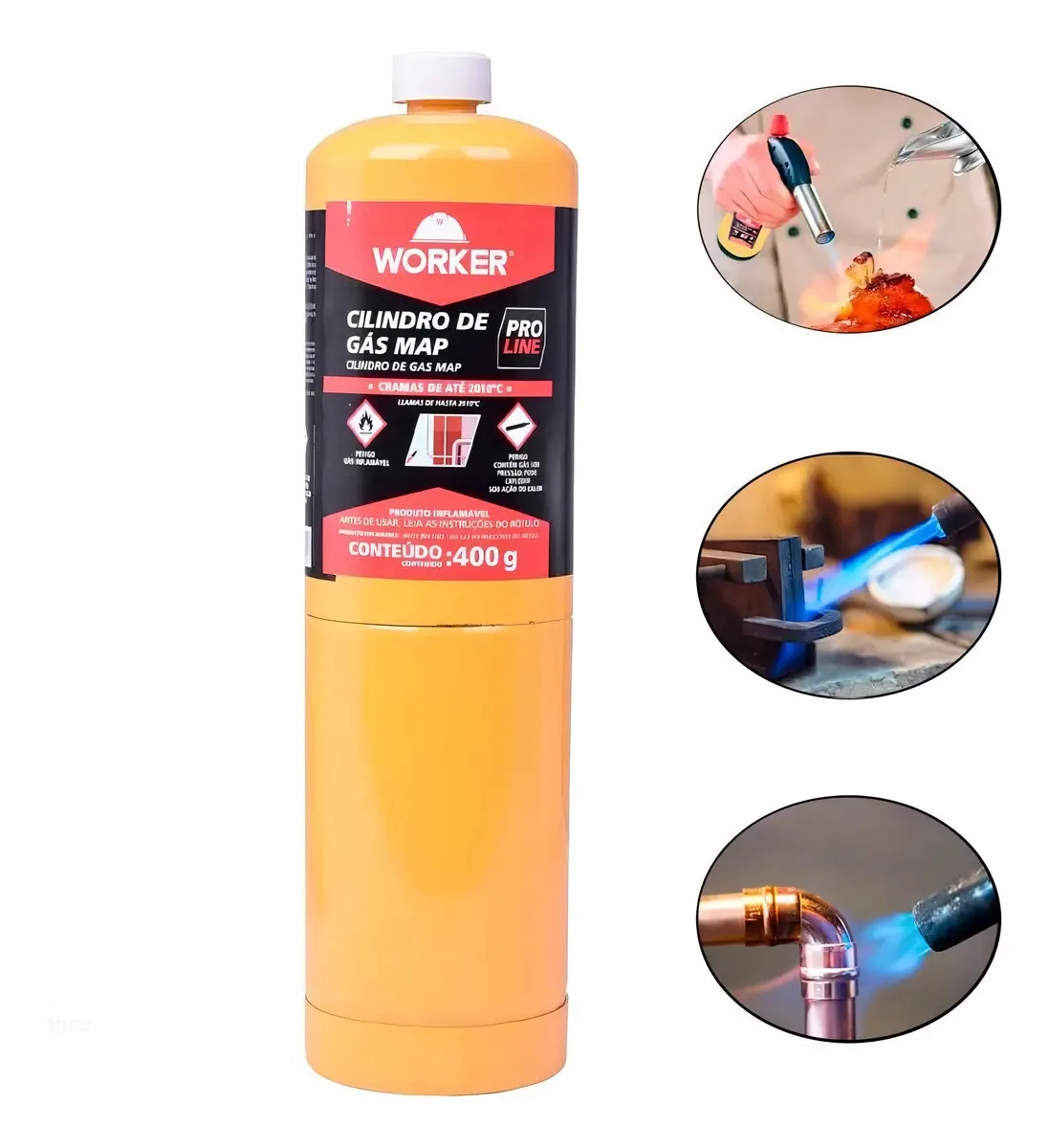 Cartucho Gas Mapp Pro 400g Worker