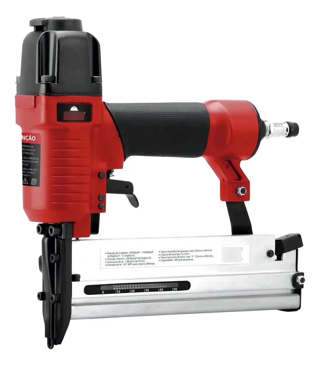 Grampeador Pneumático Worker para Grampos e Pinos com Segurança