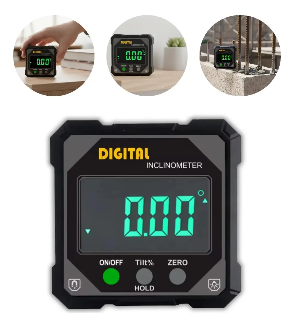 Inclinômetro Digital Magnético Modelo Inclinometer com Display LCD 90°